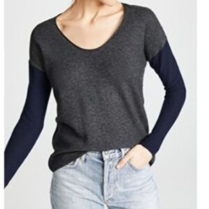 Madewell kimball colorblock wool alpaca sweater XS